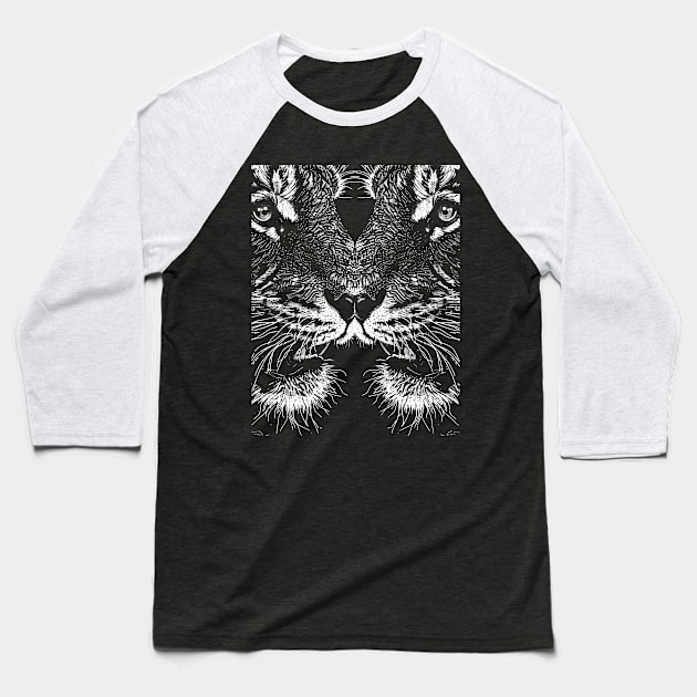 Lion Face Baseball T-Shirt by KyoKute